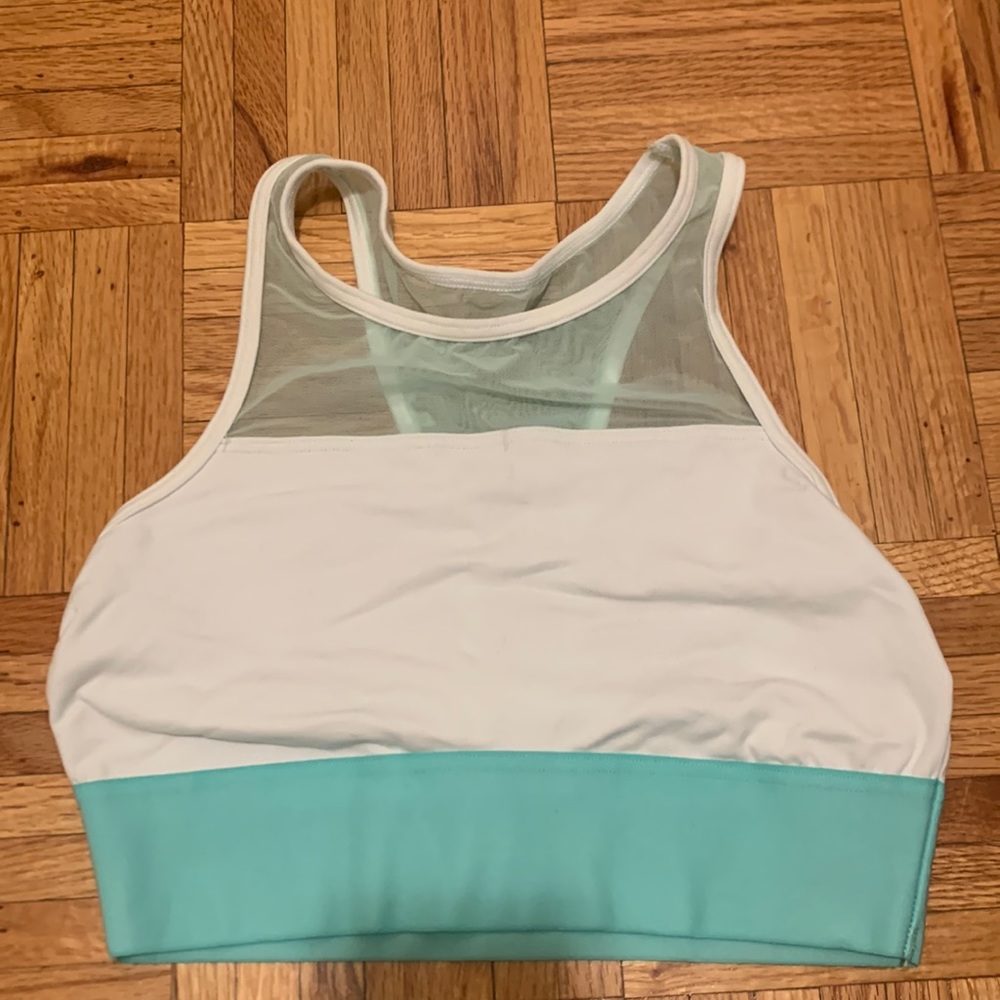 NWT aerie sports bra. Blues and white. Size small.